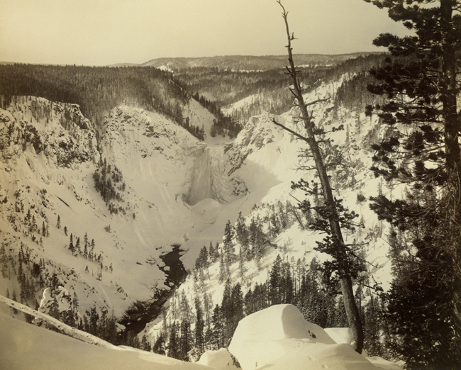 Great Falls From Point Lookout, 1887 Haynes Winter Expedition, Yellowstone National Park, Wyoming Territory