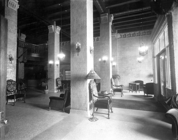 Interior Lobby of Baxter Hotel, Main St. and Willson, Bozeman, Montana