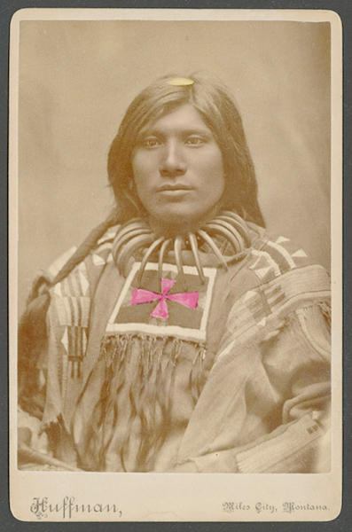 Portrait of Scorched Lightning, Sioux Indian, Miles City, Montana Territory