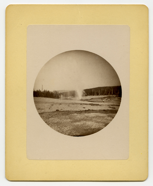 Geyser Erupting in Yellowstone National Park, Wyoming Territory