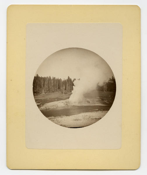 Geyser Erupting in Yellowstone National Park, Wyoming Territory