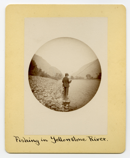 Fishing in Yellowstone River, Yellowstone National Park, Wyoming Territory