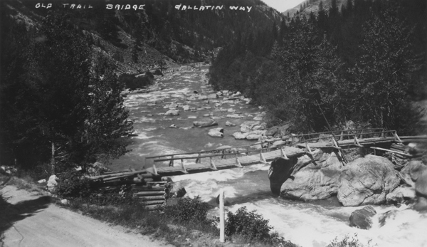 Old Trail Bridge over West Gallatin River, Gallatin Canyon, Montana