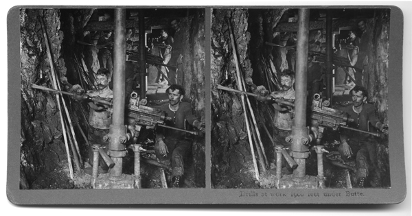 Drills At Work 1,900 Feet Under Butte, Montana