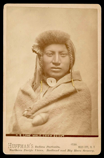 Crow Scout Lone Wolf Portrait, Miles City, Montana Territory