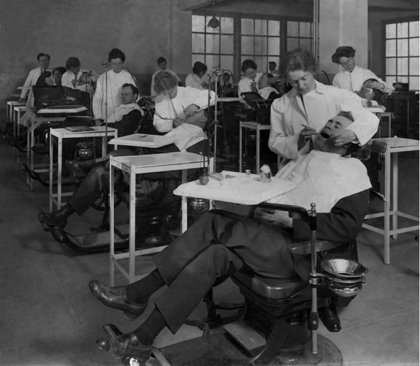 Anna Mae Lowman Pankey at Dental College, Unknown Location