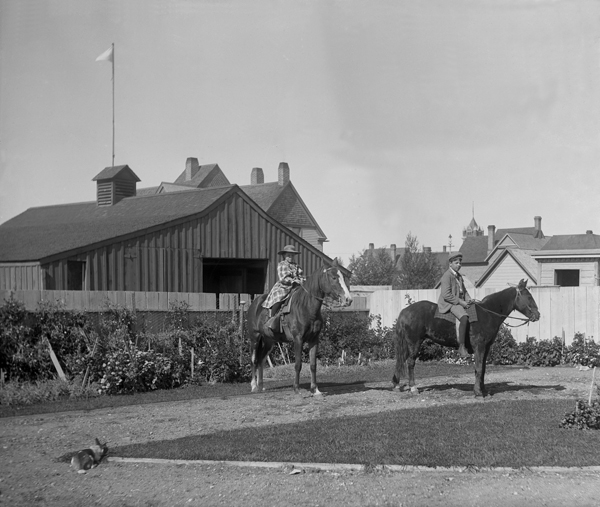 Perry and Alice Chisholm on Horseback, Bozeman, Montana