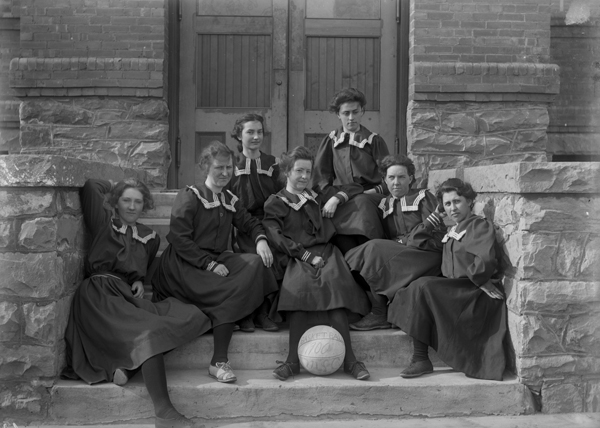 Portrait of the Montana State College Womens Basketball Team, Bozeman, Montana