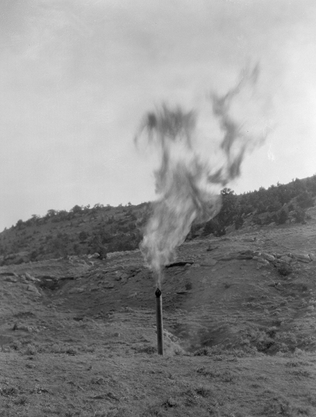 View of Gushing Gas Well, Unknown Location