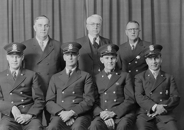 Group Portrait of Police Officers with Sheriff, Bozeman, Montana