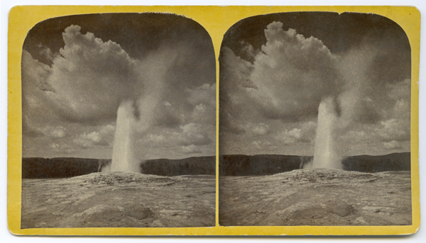 Old Faithful Geyser Erupting, Yellowstone National Park, Wyoming Territory