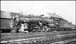 NP 2602, a 4-8-4 Northern Class A, at the Butte freight yard.