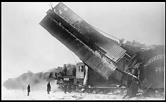 Head-on collision of X1734 and W-3.  Date not entered.  NP 1734, Class W-3 was ordered in 1913.