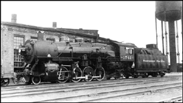 NP 1741, Class W-3 locomotive outside Livingston Backshop. Stack is covered.