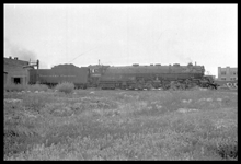 NP 5000, Class Z-5, Yellowstone locomotive, made by Alco Schenectady, at Glendive, MT.  Right side distant view.