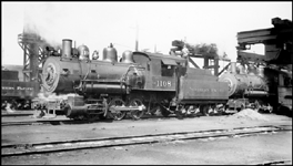 NP 1108, Class l-9 sits with other engines ready to go on the ready track at Seattle Roundhouse.