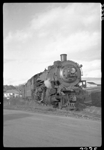 NP 1781, Class W-3  on Train No. 844 at Polson, MT.  Considering this photo was taken in Decemberember, it appears crew may have secured their Christmas trees during this trip to Polson, as it looks like two Christmas trees are tied to the front of the locomotive..