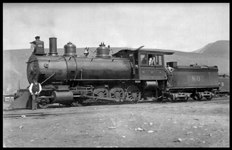 NP 00 [sic, actually 80]  Missoula  about 1905 cy  Beebe  Dup #4505 Left side view of 2-8-0 class F-1 80, with engnr and fireman on ground and conductor [?] standing by wood pilot.  Crew unidentified  Old style lettering with NPR under cab window and large 80 on side of tender