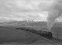 NP Extra 5106 West west of Livingston  3-27-41   5106 is a class Z-6 4-6-6-4 built by Alco at Schenectady in 1937  The men called them 