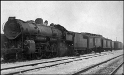 NP 2211,  Pacific type, Class Q-4 after an accident between trains 2 and 42. 