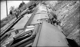 View of overturned NP 5140, Class Z-8, taken from top of cab