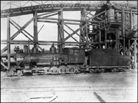 NP 2, Class M, Decapod locomotive by coal dock in St Paul.  Formerly NP 501.