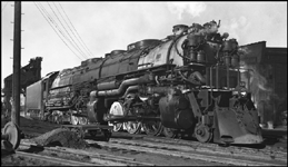 NP Class Z-8 4-6-6-4 no. 5138, near the Missoula, Montana, roundhouse. The coal dock appears in the left background.