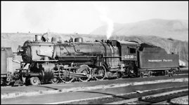 NP 2239, Class Q-5, 4-6-2 Pacific locomotive awaits its next call at Missoula 