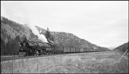 NP Extra 5141 West stopped in the siding at Spring Gulch, Montana. This train ran from Missoula to Paradise via the Rocky Mountain Division's Fifth Subdivision, nicknamed variously by crews as 