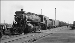 NA 102, 2-10-0 Decapod locomotive on Northern Alberta train No. 1 in Edmonton, AB.