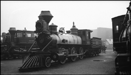 B&O 600, 2-6-0 early steam locomotive displayed at NY Worlds Fair 