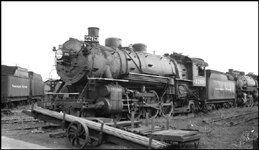 NP 2263, 4-6-2, with tender in the South Tacoma salvage yard