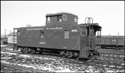 NP metal caboose  No. 1000 at Helena, Montana.