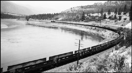 NP 5144, Class Z-8 with NP X5144W and welded rail near Weeksville, MT