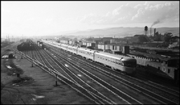 Train No. 25, North Coast Limited, departing Missoula to the west.
