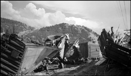Wreck of NP X7011W at Clinton, MT.