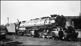 WP 258 mallet locomotive at Portola, CA.