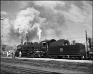 CBQ 4960, a 2-8-2 steam locomotive at Billings, Montana.