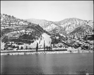 NP Train No. 2 powered by diesel electrics near Knowles, MT.