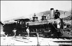The engineer oils around shiny, Bombay-roofed NP 2-6-0 Mogul no. 149 (later 599) at Elkhorn, MT.