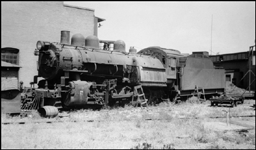 SI 916 steam locomotive partially disassembled at Spokane International service facility in Spokane, WA.
