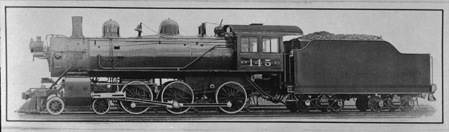 Originally numbered NP 151, 131 and finally NP 145.  This photo taken and background removed for use in a motive power book produced by the NP mechanical department.