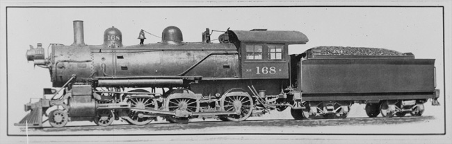 NP 168, Class S. This photo taken and background removed for use in a motive power book produced by the NP mechanical department. 