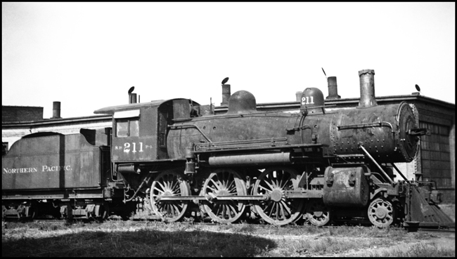 NP 211, a 4-6-0 10-Wheeler Class P-1, at Jamestown, North Dakota.