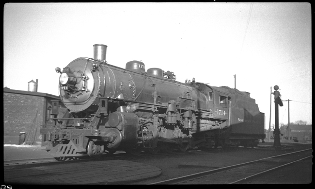 NP 1714, Class W-3 under steam at Jamestown roundhouse