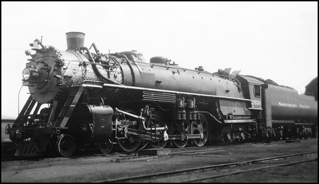 NP 2656, a 4-8-4 Northern Class A-2, at Livingston, Montana.