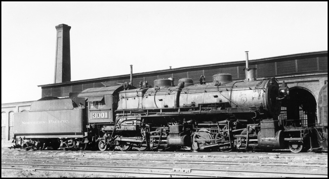 NP 3001, a 2-6-6-2 Mallet Class Z, at the Livingston shops.