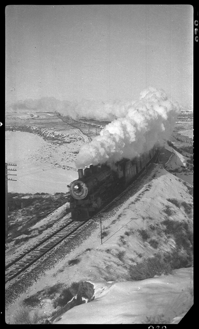 NP 2154, Class Q-3 on NP Train No. 8 crossing Glendive Creek