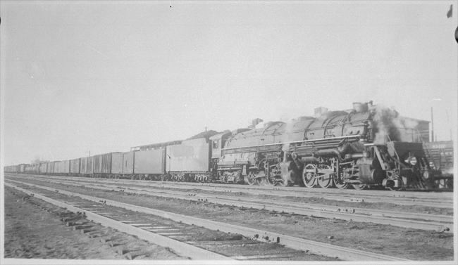 NP 5002, Class Z-5 on X5002E ready to leave Glendive Yard