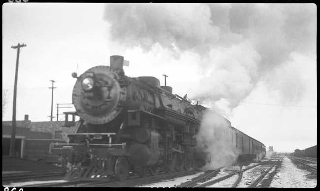 NP 2604, Class A pulling CCC, Civilian Conservation Corp, train out of Glendive